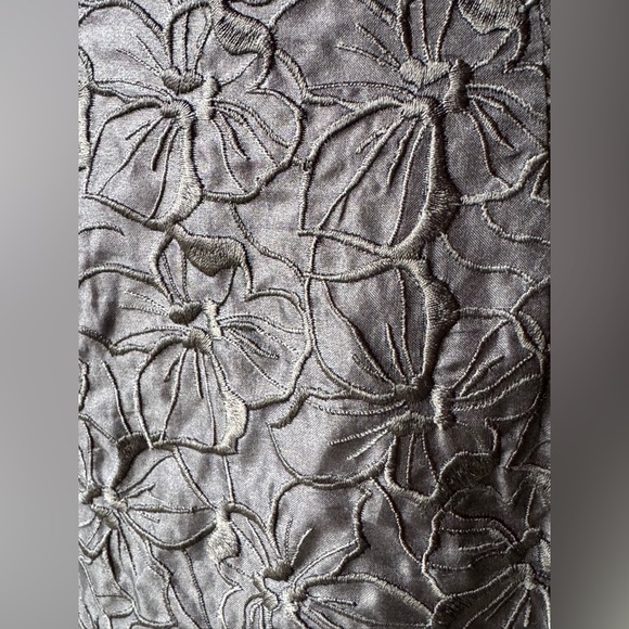 Jessica Simpson silk floral embroidered black whimsigoth dress size 4 - Picture 7 of 9